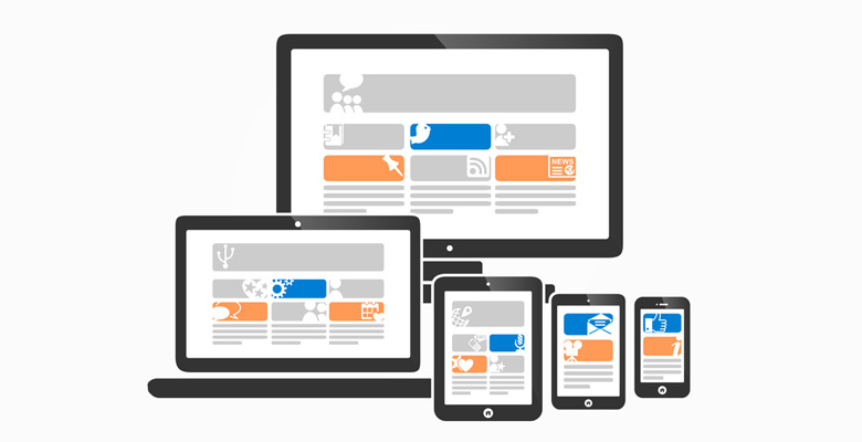 Multiple device responsive design graphic